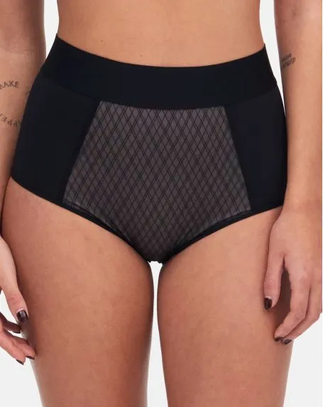 Culotte Taille Haute Chantelle Smooth Lines (Noir/Beige) 3 Culotte Taille Haute Chantelle Smooth Lines (Noir/Beige)