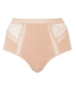 Culotte Taille Haute Chantelle True Lace (Beige Doré) 9 Culotte Taille Haute Chantelle True Lace (Beige Doré) -Culottes importe boutique culotte taille haute chantelle true lace beige dore 3