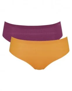 Hipsters ZERO +Motion (Lot De 2) Sloggi (Orange-Dark Comb)