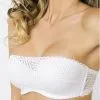 Soutien-gorge Bandeau Bretelles Amovibles Antigel Tressage Graphic (Tressage Blanc)