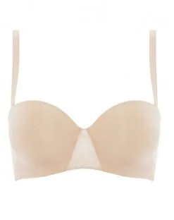 Soutien-gorge Coque Bandeau Chantelle Essentiall (Beige Doré) -Culottes importe boutique soutien gorge coque bandeau chantelle essentiall beige dore 2