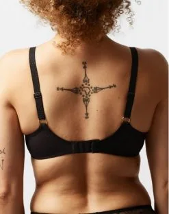 Soutien-gorge Coque Plunge Chantelle Fleurs (Noir) -Culottes importe boutique soutien gorge coque plunge chantelle fleurs noir 1