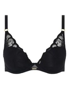 Soutien-gorge Coque Plunge Chantelle Fleurs (Noir) -Culottes importe boutique soutien gorge coque plunge chantelle fleurs noir 3