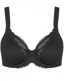 Soutien-gorge Emboîtant Triumph Modern Lace+Cotton (Noir) -Culottes importe boutique soutien gorge emboitant triumph modern lacecotton noir 2